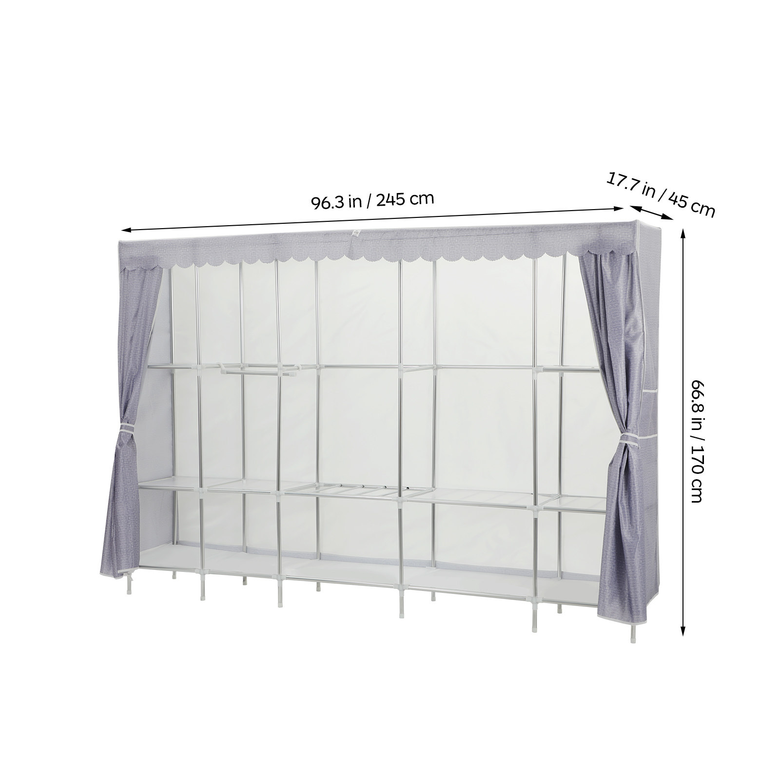 Clothes Rack With Cover Bedroo - Wardrobe Closet Portable Fabric Cover 评论和价格