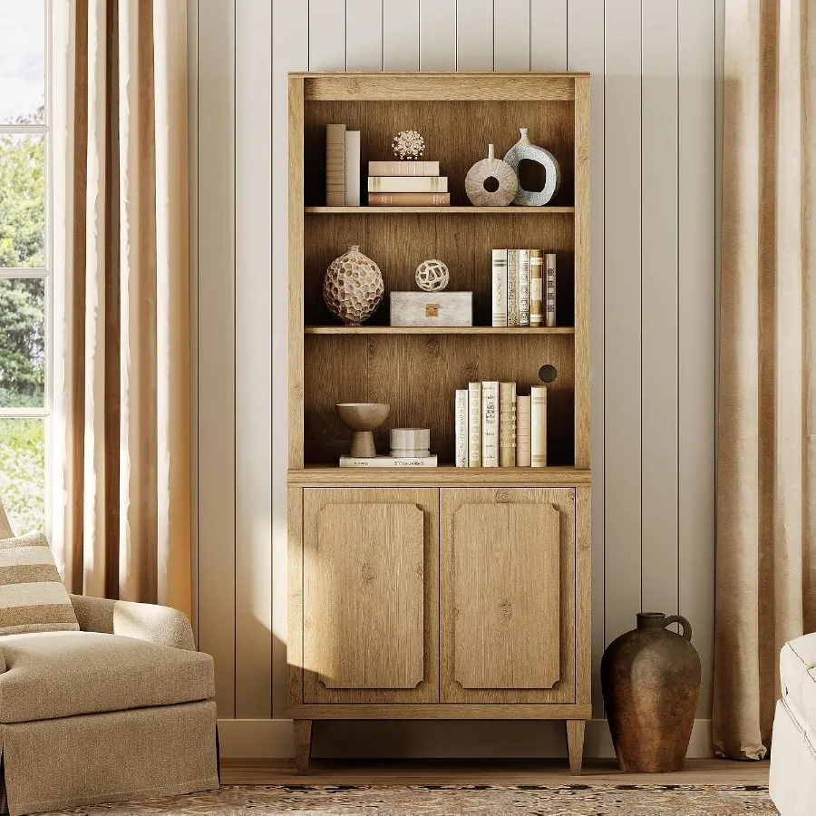 72.8 Tall Bookshelf with Doors - Storage 评论和价格