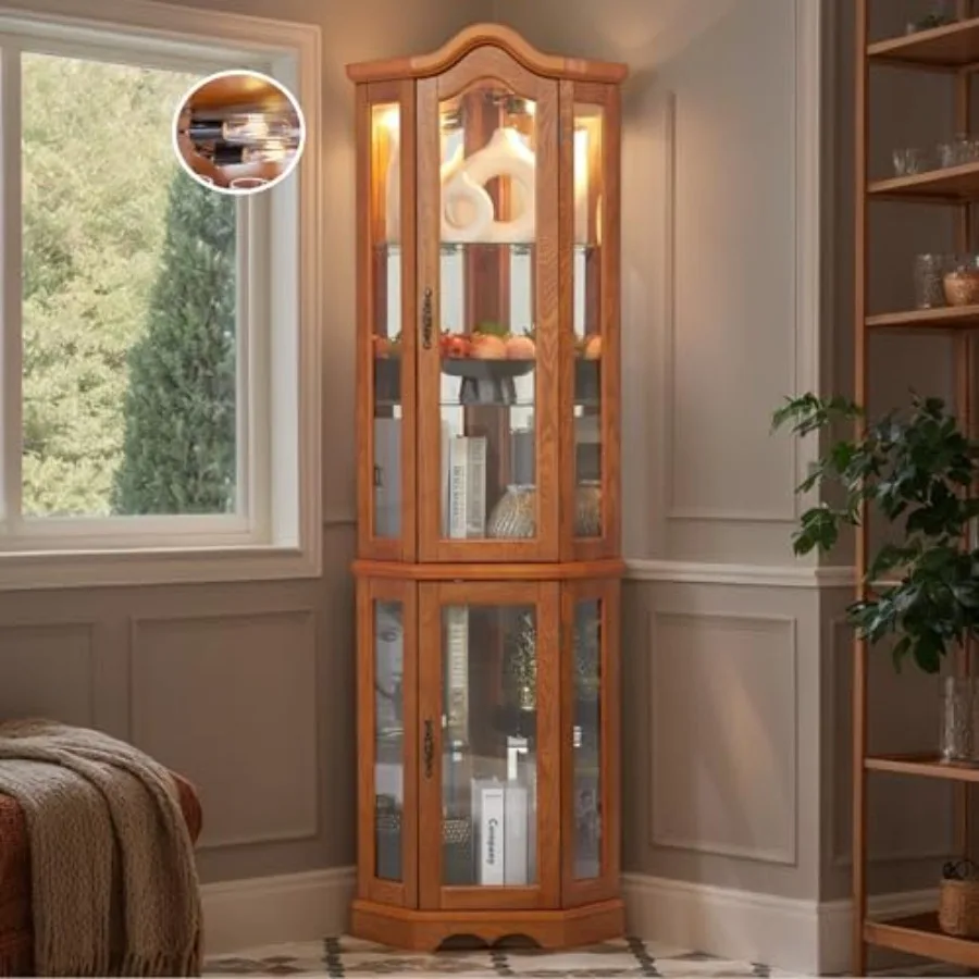 Corner curio cabinet for bar a - Storage 评论和价格