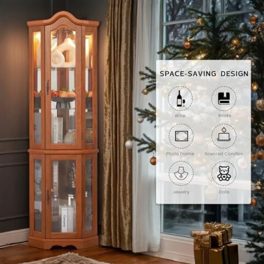 Corner curio cabinet for bar a - Storage 评论和价格