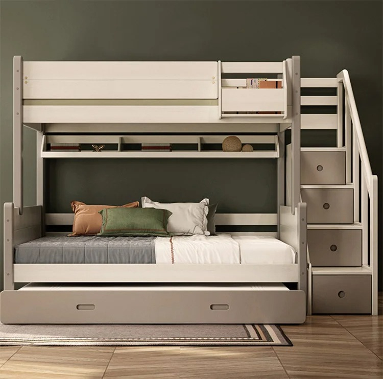 Children's Bed with Slide Soli - Bunk Bed With Stairs And Slide 评论和价格