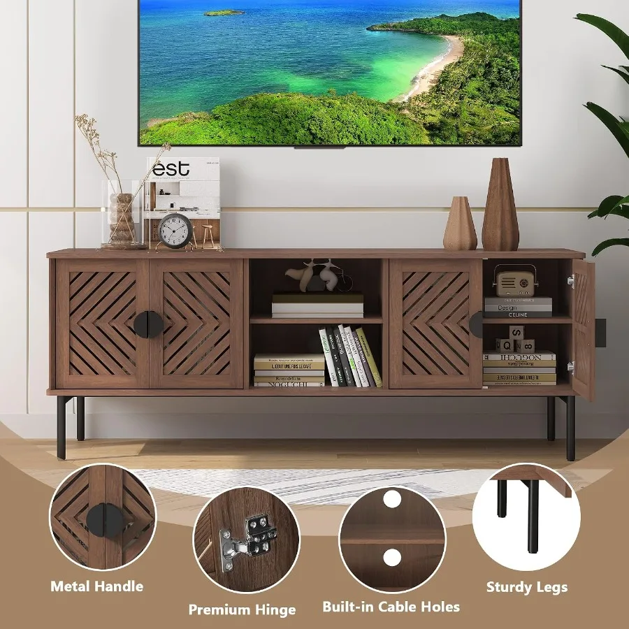 63 TV Stand for Living Room, E - Storage 评论和价格