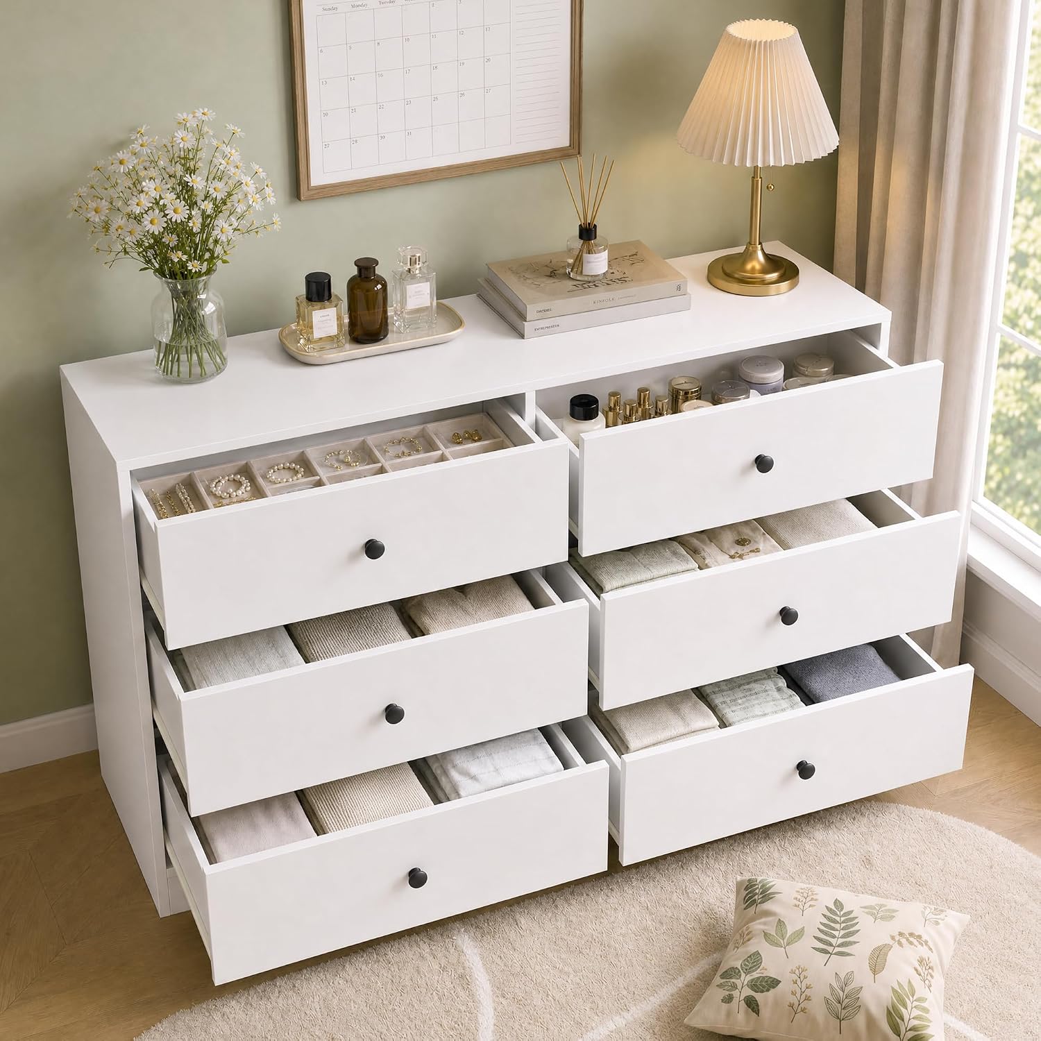6 Drawer Dresser for Bedroom,  - Bedroom Furniture 评论和价格