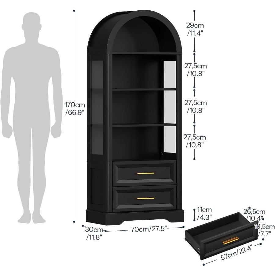 Display Cabinet, Tall Arched B - Storage 评论和价格