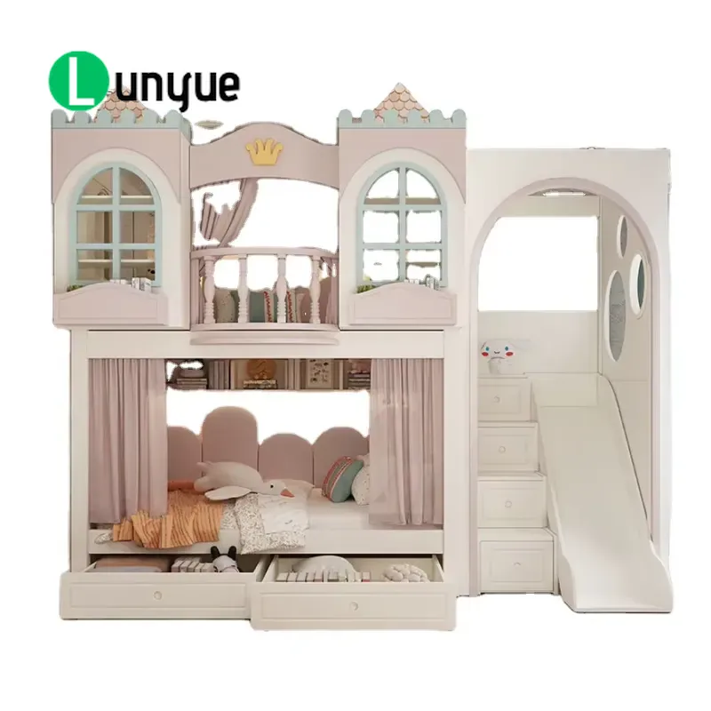 Ankke Custom Princess House Bu - Bunk Bed With Stairs And Slide 评论和价格