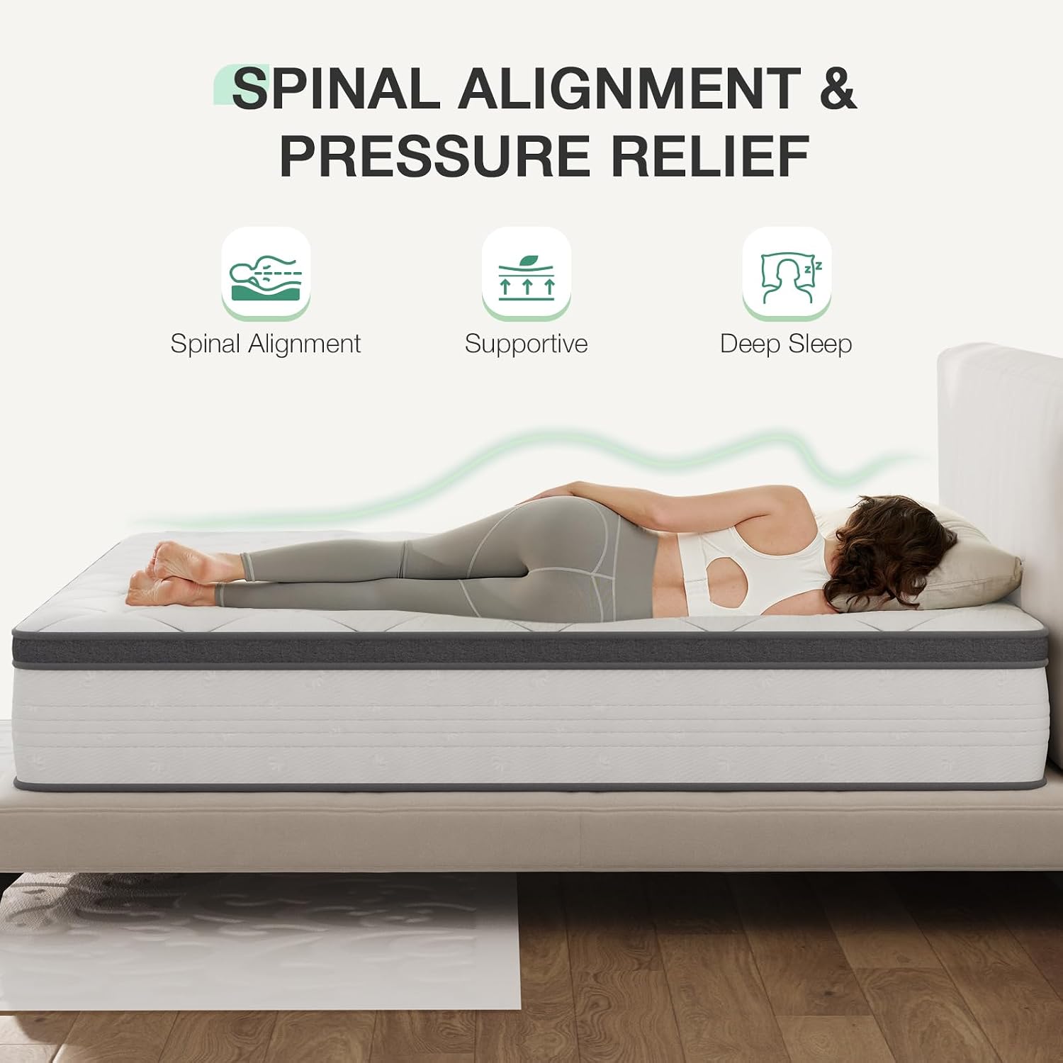 Queen Mattress 14 Inch, Hybrid - Memory Foam Mattress In A Box Queen 评论和价格