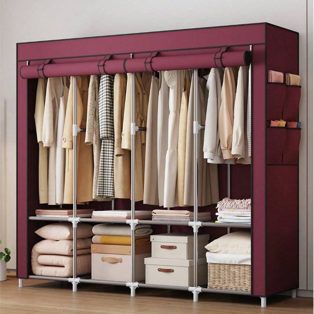 Large Portable Closet Wardrobe - Wardrobe Closet Portable Fabric Cover 评论和价格