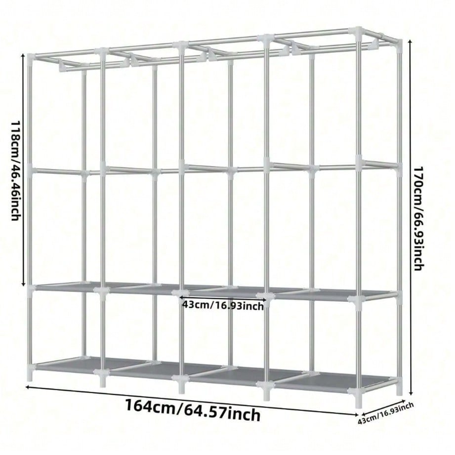 Large Portable Closet Wardrobe - Wardrobe Closet Portable Fabric Cover 评论和价格